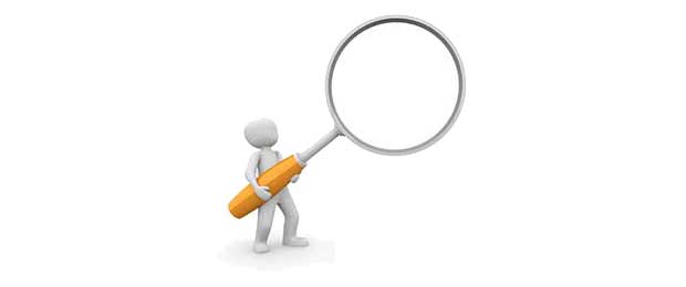 magnifying glass with a person