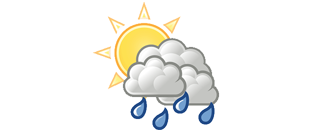 sun, cloud, and rain