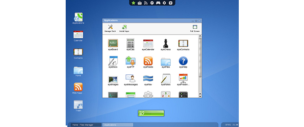 screenshot running eyeOS