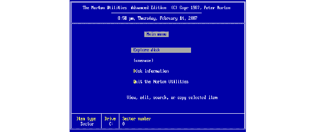 screenshot of Norton Utilities