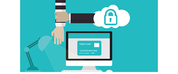 graphic of stopping theft of credit card